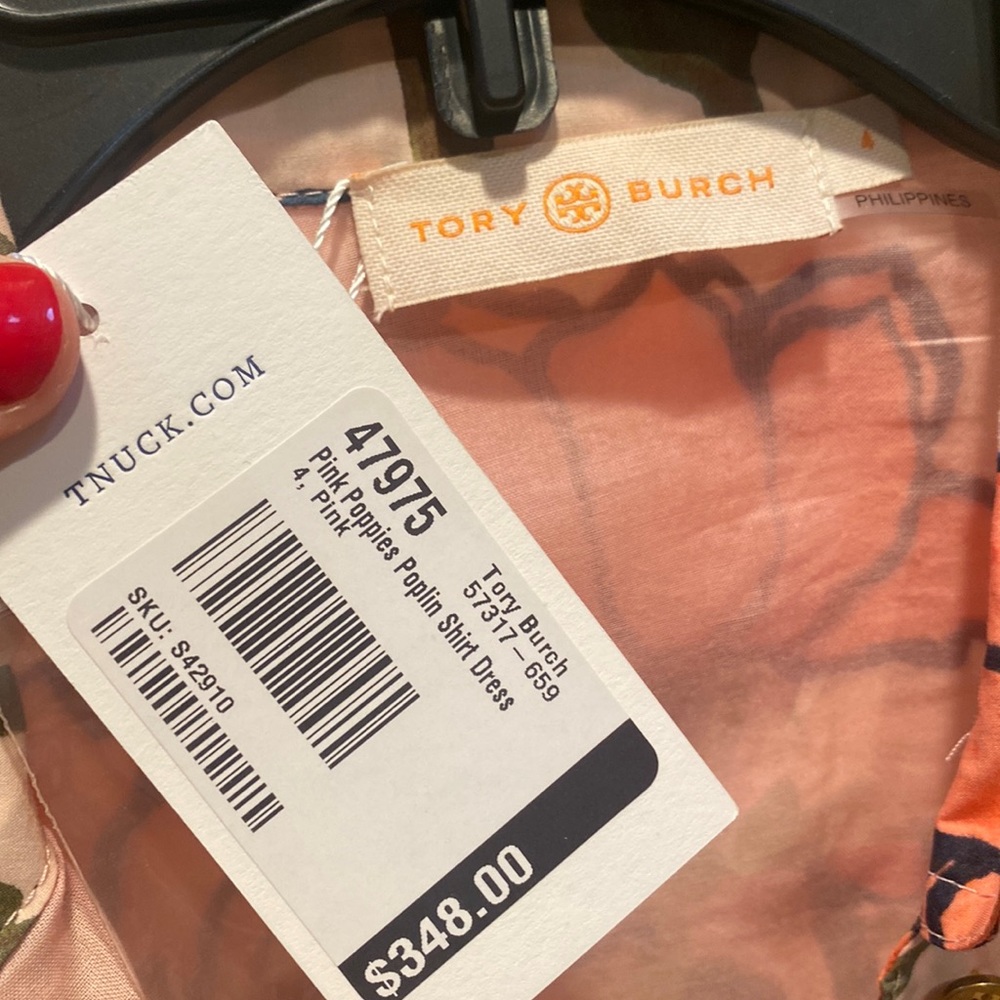 Tory Burch belted garden shirt dress